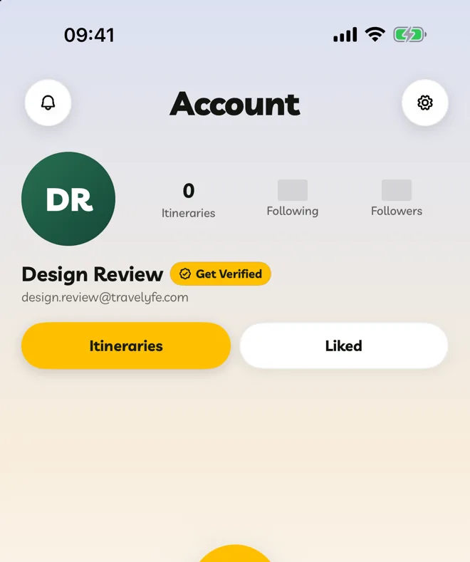 The Account tab