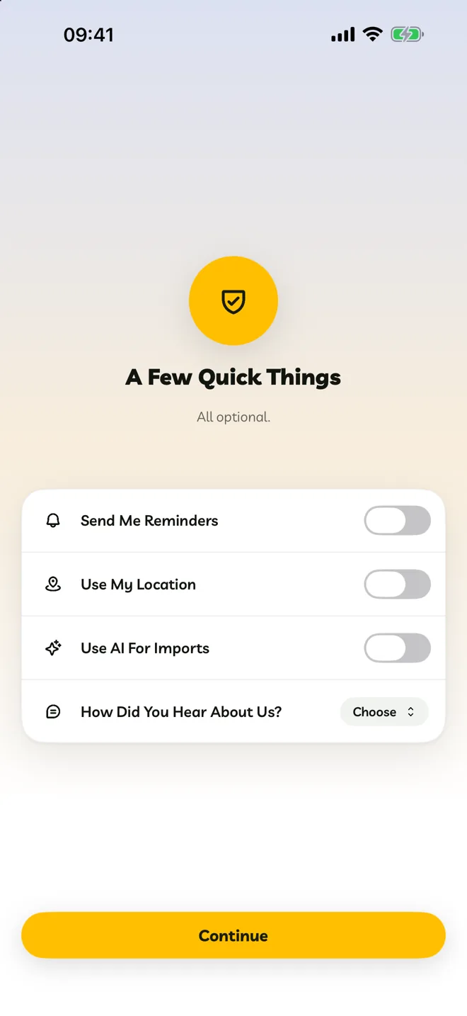 A Few Quick Things with reminders, location, AI imports and How Did You Hear About Us