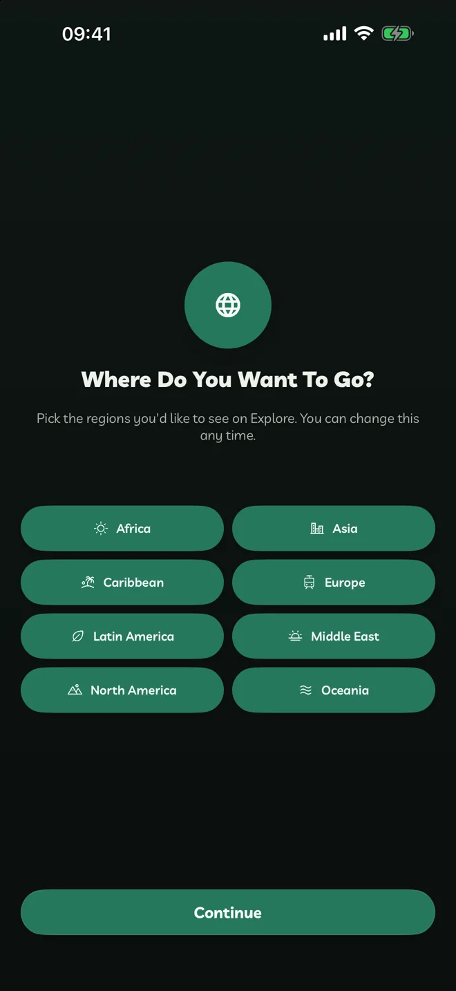 Where Do You Want To Go? with region choices